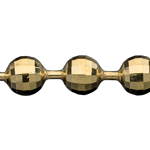 3 Face D/Cut Bead Chain 金, 925 纯银, 珠宝青铜