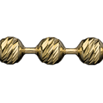 3 Lines D/Cut Bead Chain 金, 925 纯银, 珠宝青铜