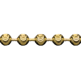 Эластичная бисерная цепочка с алмазной огранкой в виде улыбки
 Faor Spa золотая, серебряная, бронзовая фурнитура для ювелирных украшений