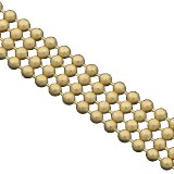 Catena a Palline Multifile Faor Spa Semilavorati in Oro e Argento per Gioielli