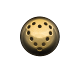 2 Small Hole Beads with Design Faor Spa Gold and Silver Findings for Jewellery