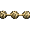 3 Lines D/Cut Bead Chain 金, 925 纯银, 珠宝青铜