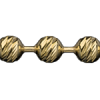 3 Lines D/Cut Bead Chain Gold and Sterling Silver Findings for Jewelry
