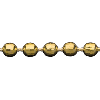 Catena a Palline Elastica Diamantata Disegno 3 Facce Semilavorati in Oro e Argento per Gioielli